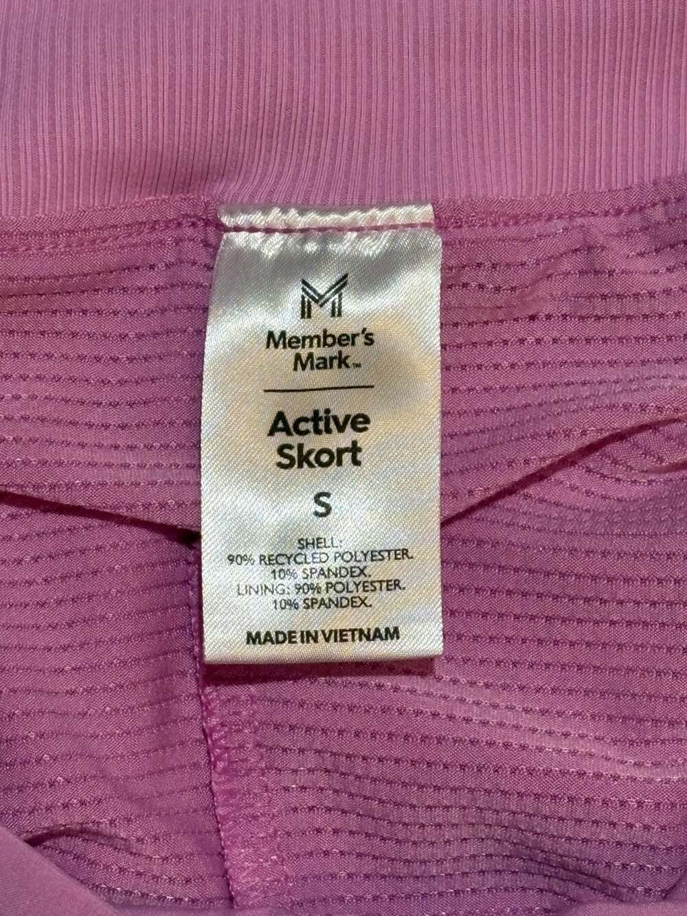 002-0023 Member's Mark Women's Built-In Short Stretch Active Skort Powder Pink - Picture 3 of 3